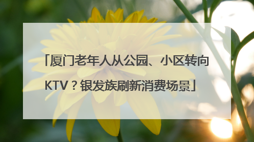 厦门老年人从公园、小区转向KTV？银发族刷新消费场景
