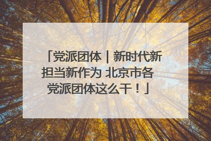 党派团体｜新时代新担当新作为 北京市各党派团体这么干！