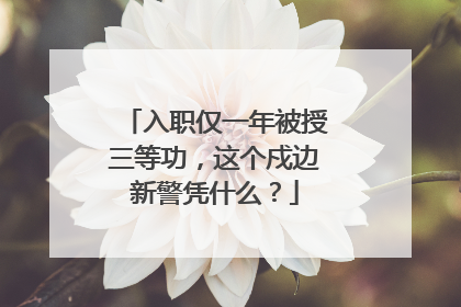 入职仅一年被授三等功，这个戍边新警凭什么？