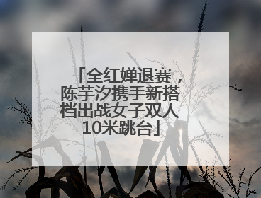 全红婵退赛，陈芋汐携手新搭档出战女子双人10米跳台