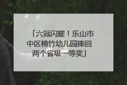 六冠闪耀！乐山市中区棉竹幼儿园捧回两个省级一等奖