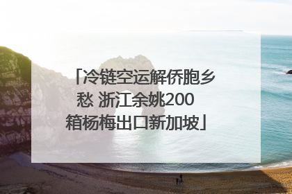 冷链空运解侨胞乡愁 浙江余姚200箱杨梅出口新加坡