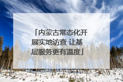 内蒙古常态化开展实地访查 让基层服务更有温度