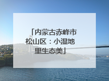 内蒙古赤峰市松山区：小湿地里生态美