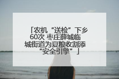 农机“送检”下乡60次 枣庄薛城临城街道为夏粮收割添“安全引擎”