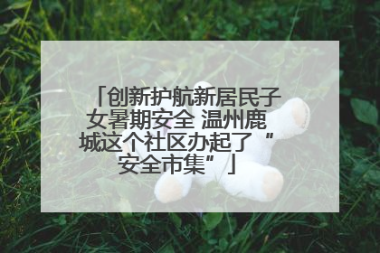 创新护航新居民子女暑期安全 温州鹿城这个社区办起了“安全市集”