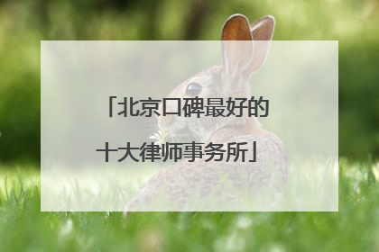 北京口碑最好的十大律师事务所