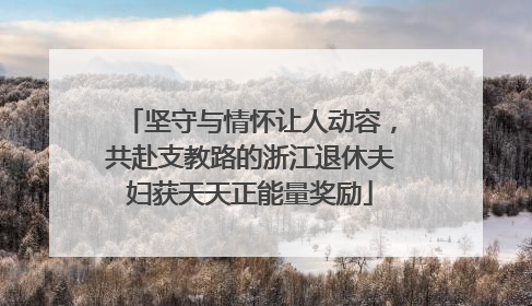 坚守与情怀让人动容，共赴支教路的浙江退休夫妇获天天正能量奖励