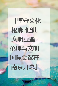 坚守文化根脉 促进文明互鉴 伦理与文明国际会议在南京开幕