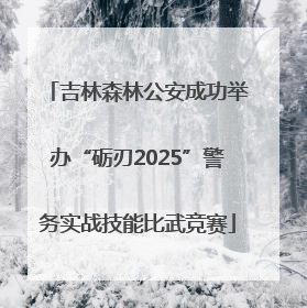 吉林森林公安成功举办“砺刃2025”警务实战技能比武竞赛