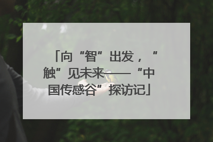 向“智”出发，“触”见未来——“中国传感谷”探访记