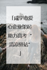 咸宁市爱心企业架起助力高考“清凉驿站”