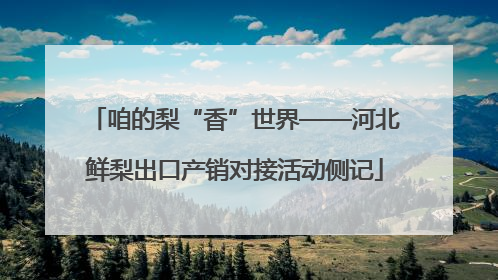 咱的梨“香”世界——河北鲜梨出口产销对接活动侧记