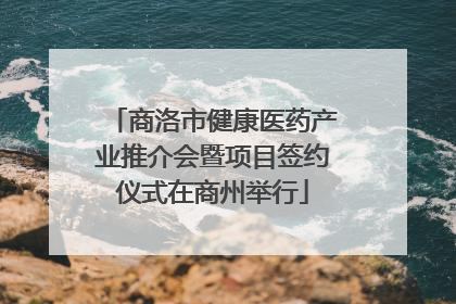 商洛市健康医药产业推介会暨项目签约仪式在商州举行