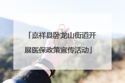 嘉祥县卧龙山街道开展医保政策宣传活动