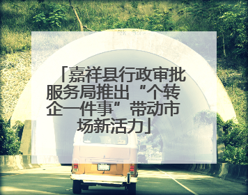 嘉祥县行政审批服务局推出“个转企一件事”带动市场新活力