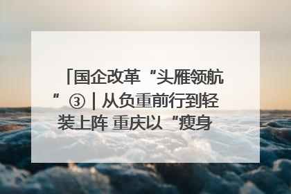 国企改革“头雁领航”③｜从负重前行到轻装上阵 重庆以“瘦身”谋“健体”