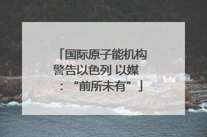 国际原子能机构警告以色列 以媒：“前所未有”