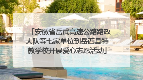 安徽省岳武高速公路路政大队等七家单位到岳西县特教学校开展爱心志愿活动