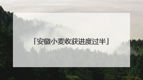 安徽小麦收获进度过半