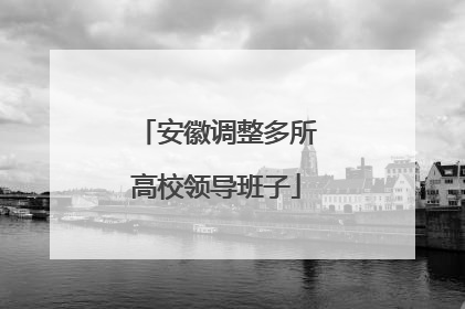 安徽调整多所高校领导班子