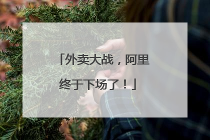 外卖大战，阿里终于下场了！