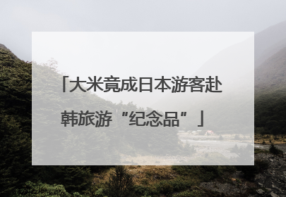 大米竟成日本游客赴韩旅游“纪念品”