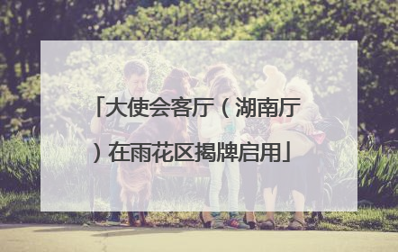 大使会客厅（湖南厅）在雨花区揭牌启用
