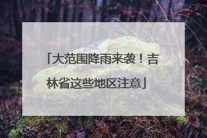 大范围降雨来袭！吉林省这些地区注意
