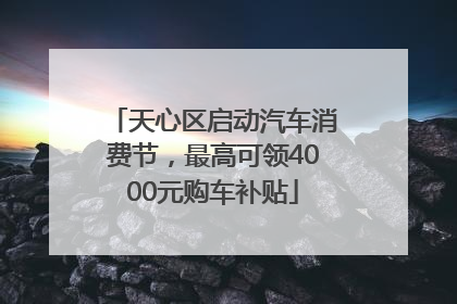 天心区启动汽车消费节，最高可领4000元购车补贴