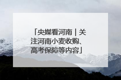 央媒看河南｜关注河南小麦收购、高考保障等内容
