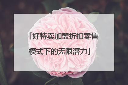 好特卖加盟折扣零售模式下的无限潜力