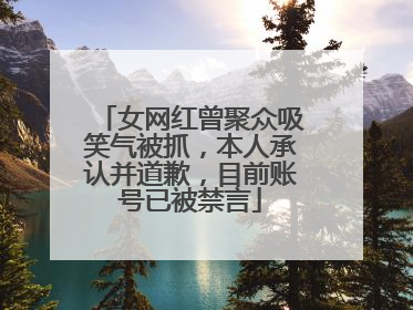 女网红曾聚众吸笑气被抓，本人承认并道歉，目前账号已被禁言