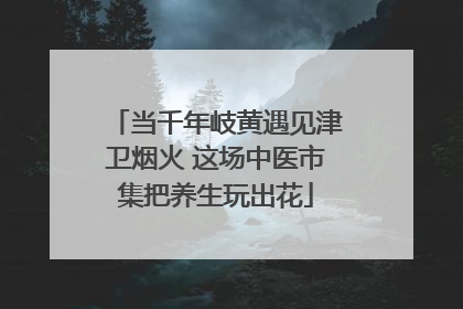 当千年岐黄遇见津卫烟火 这场中医市集把养生玩出花