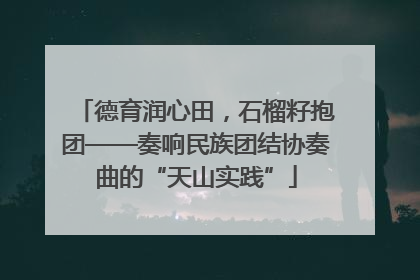 德育润心田，石榴籽抱团——奏响民族团结协奏曲的“天山实践”