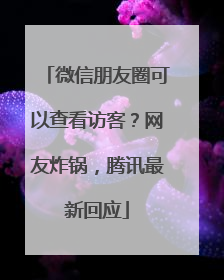 微信朋友圈可以查看访客？网友炸锅，腾讯最新回应