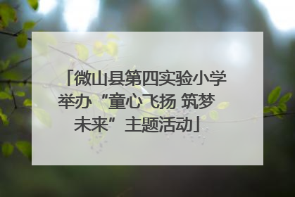 微山县第四实验小学举办“童心飞扬 筑梦未来”主题活动