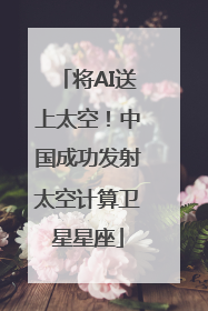 将AI送上太空！中国成功发射太空计算卫星星座