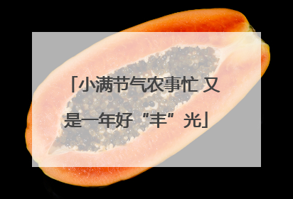 小满节气农事忙 又是一年好“丰”光