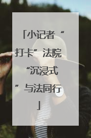 小记者“打卡”法院 “沉浸式”与法同行