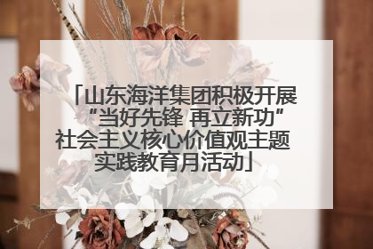 山东海洋集团积极开展“当好先锋 再立新功”社会主义核心价值观主题实践教育月活动