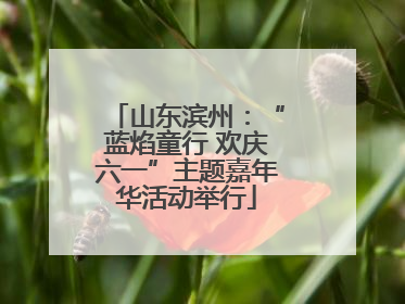山东滨州：“蓝焰童行 欢庆六一”主题嘉年华活动举行