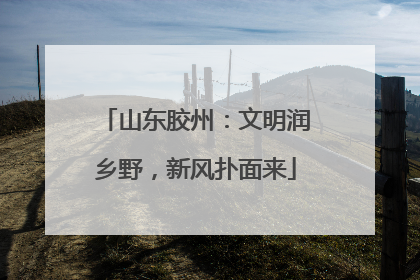 山东胶州：文明润乡野，新风扑面来