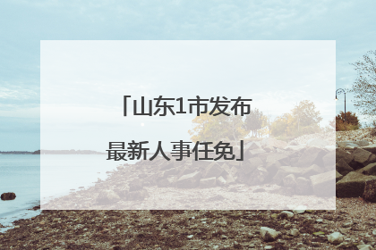山东1市发布最新人事任免