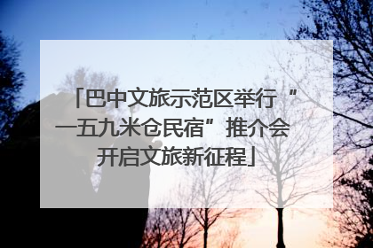 巴中文旅示范区举行“一五九米仓民宿”推介会 开启文旅新征程