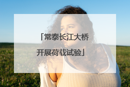 常泰长江大桥开展荷载试验