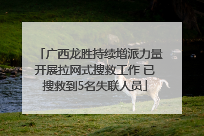 广西龙胜持续增派力量开展拉网式搜救工作 已搜救到5名失联人员