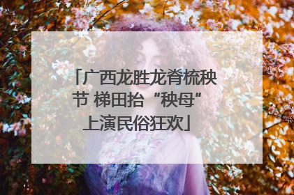 广西龙胜龙脊梳秧节 梯田抬“秧母”上演民俗狂欢