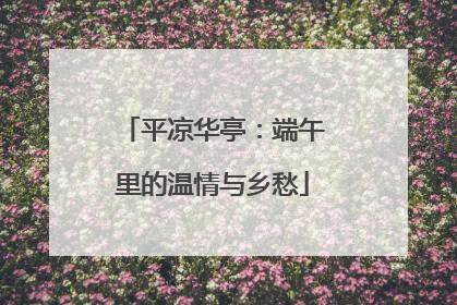 平凉华亭：端午里的温情与乡愁