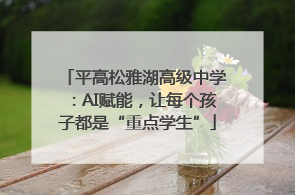 平高松雅湖高级中学：AI赋能，让每个孩子都是“重点学生”